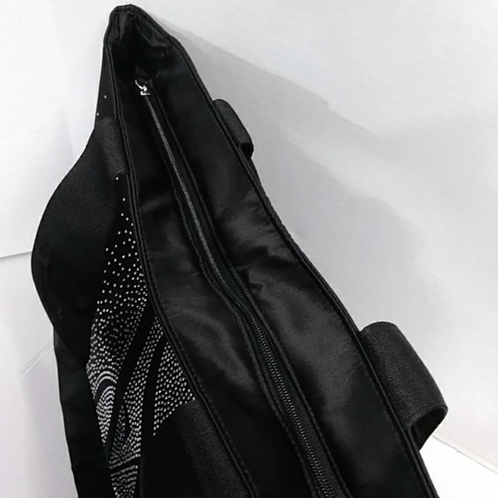 Victoria's Secret Black Tote With Sparkling Silver Design *NWT* - Picture 4 of 7